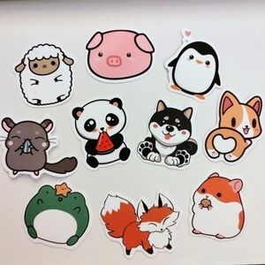 10 pc kawaii animal stickers
